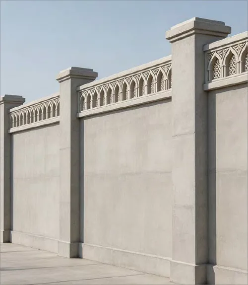 GOGER boundary wall with Islamic arch design
